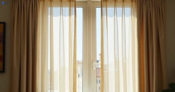 Dull dusty drapes in pascoe-vale-vic before professional cleaning